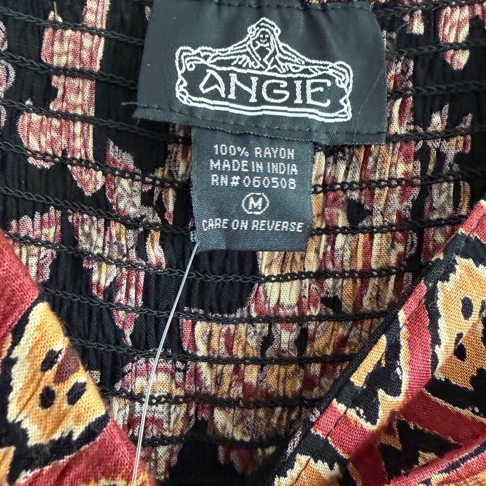 Angie V-neck Twist Front 3/4 Sleeve Boho Maxi Dress With Slit NWT - Picture 11 of 16